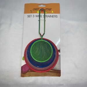 CHEF STAR WIRE STRAINER SET (3PC)