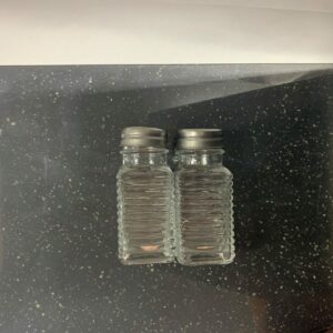 CHEF STAR GLASS SALT AND PEPPER SET