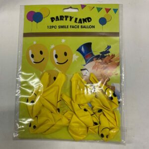 PARTY FUN 12PC SMILE FACE BALLOON