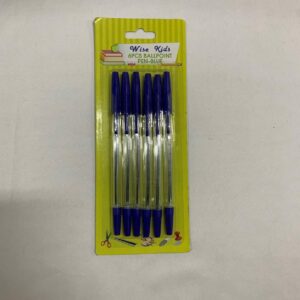 WISE KIDS 6 PC BALLPOINT- BLUE