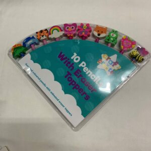 WISE KIDS 10PC PENCIL SET WITH ANIMAL ERASERS