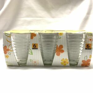 6 PC HONEYCOMB GLASS SET