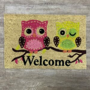 OWL GRASS WELCOME MAT