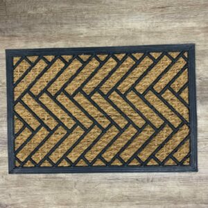 RUBBER & GRASS RECTANGLE DESIGN DOOR MAT