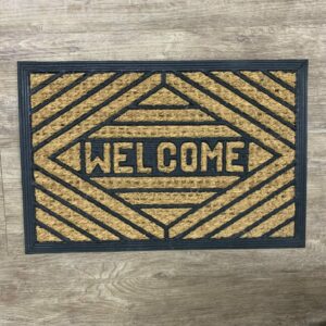 WELCOME RUBBER & GRASS DOOR MAT