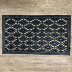 BLACK DESIGN RUBBER DOOR MAT